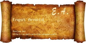 Engst Arnold névjegykártya